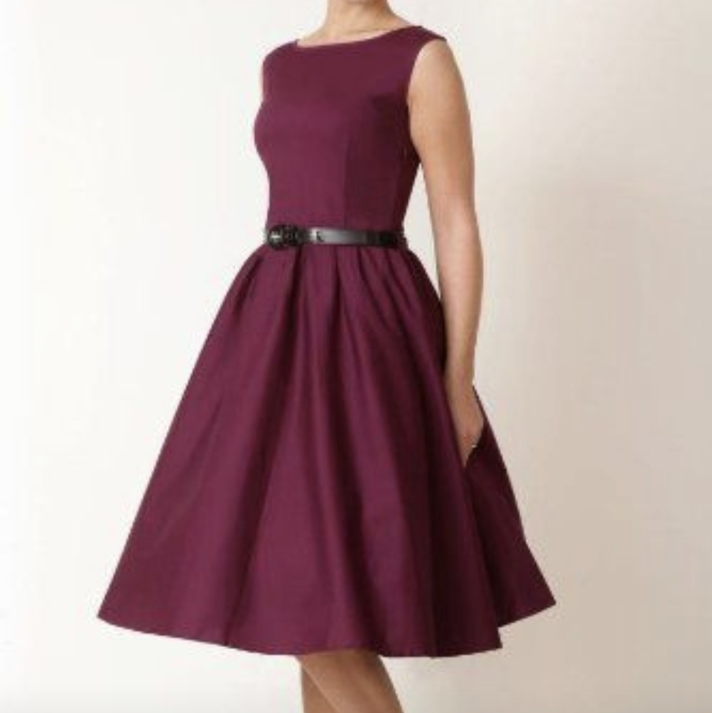 LINDY BOP Burgundy Audrey Dress